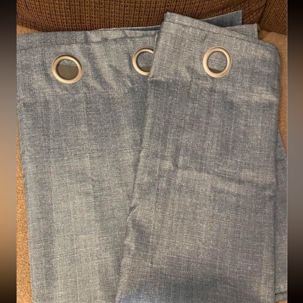 Blackout Curtains - Blue/Denim color - 84” length